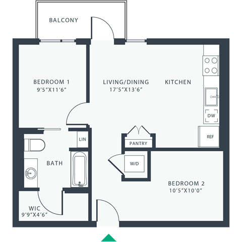 a blueprint of a floor plan of a house